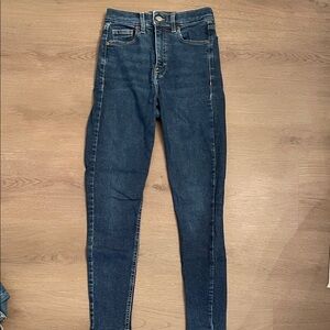 Topshop Dark Blue Skinny Jeans